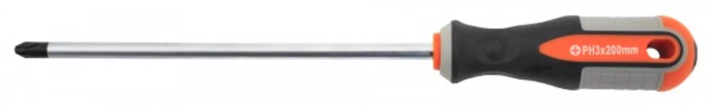 Отвертка крестовая PH3x200мм, CrV, магнитный наконечник, Ombra ROUND GRIP 751320 (55141)