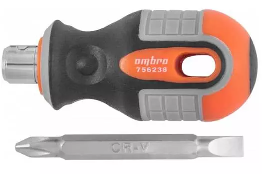 Отвертка PH, SL SL6/PH2x38мм, CrV, Ombra ROUND GRIP (756238)