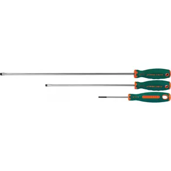 Отвертка плоская SL4x80мм, CrV, магнитный наконечник, Jonnesway ANTI-SLIP GRIP D71S480 (46122)