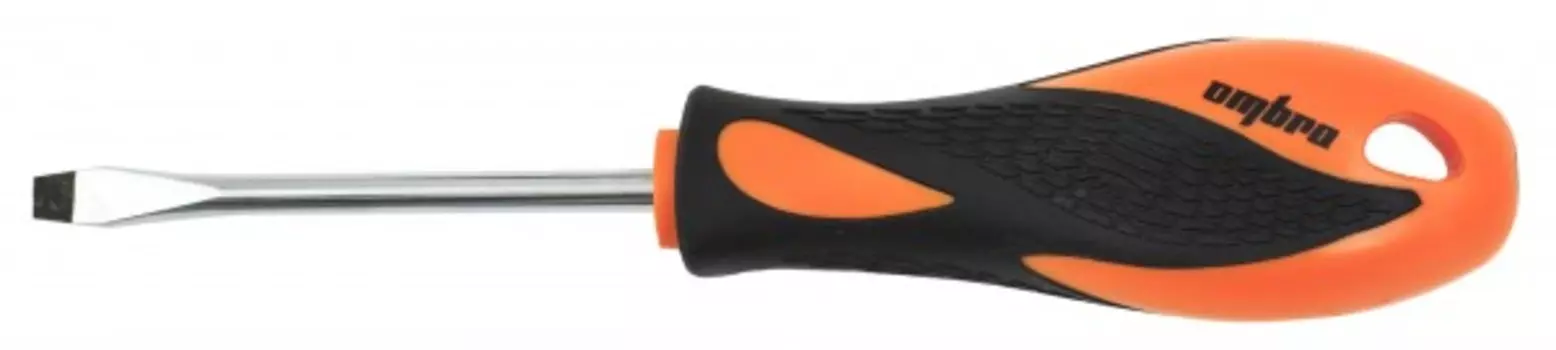 Отвертка плоская SL5.5x75мм, сталь, магнитный наконечник, Ombra Basic (555075)