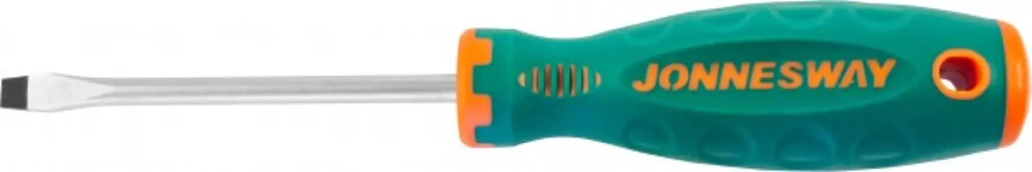 Отвертка плоская SL6.5x100мм, CrMoV, магнитный наконечник, Jonnesway ANTI-SLIP GRIP D77S6100 (46374)