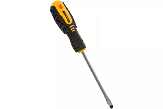 Отвертка Slotted (SL) SL6x125мм, сталь, магнитный наконечник, REXANT двухкомпонентная рукоятка SL 6х125 мм (12-4723)