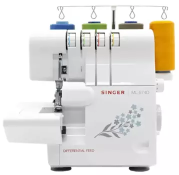 Оверлок SINGER differential feed MyLock 674D, белый (ML674D)