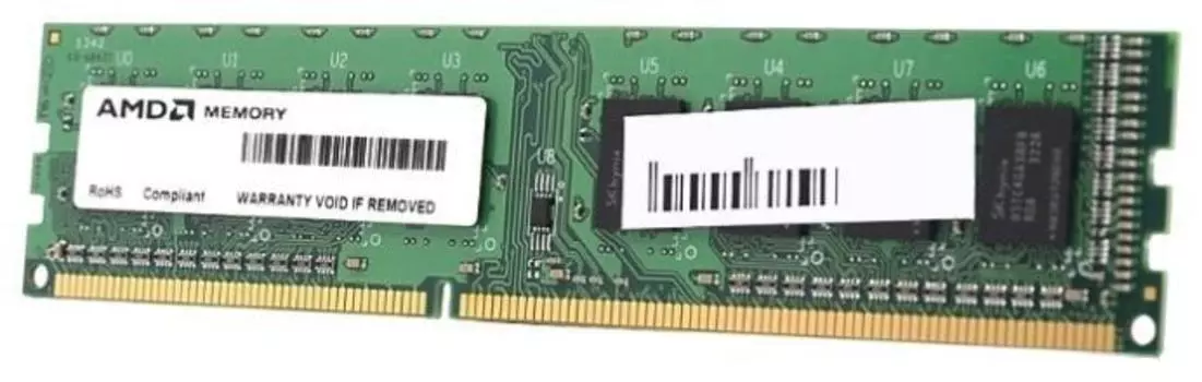 Память DDR3 DIMM 2Gb, 1600MHz, CL10, 1.5V AMD (R532G1601U1S-UGO)
