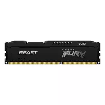 Память DDR3 DIMM 4Gb, 1600MHz, CL10, 1.5 В, Kingston, FURY Beast Black (KF316C10BB/4)