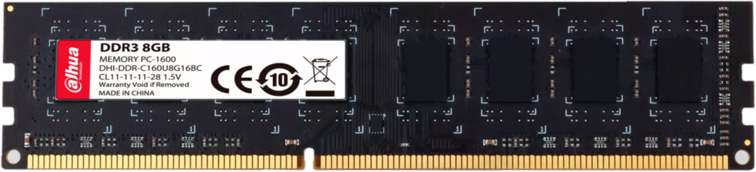 Память DDR3 DIMM 8Gb, 1600MHz, CL11, 1.5V, Dahua (DHI-DDR-C160U8G16) Retail