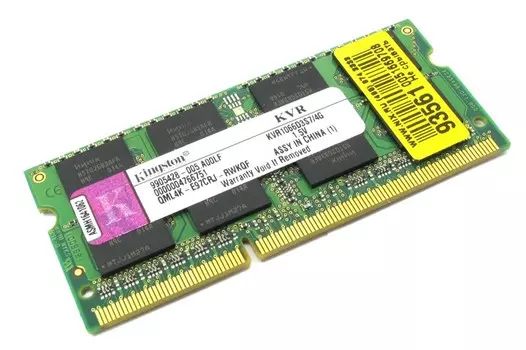 Память DDR3 SODIMM 4Gb, 1066MHz, CL7, 1.5 В, Kingston (KVR1066D3S7/4G)