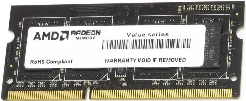 Память DDR3 SODIMM 4Gb, 1333MHz, AMD (R334G1339S1S-UO)