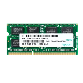 Память DDR3 SODIMM 8Gb, 1333MHz, CL9, 1.5V Apacer (AS08GFA33C9TBGC)