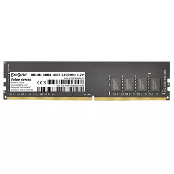 Память DDR4 DIMM 16Gb, 2400MHz, CL17, 1.2 В, ExeGate, Value (EX283086RUS)