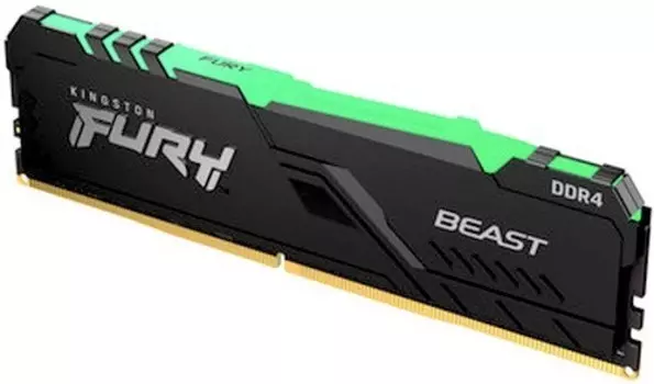 Память DDR4 DIMM 16Gb, 3200MHz, CL16, 1.35 В, Kingston, FURY Beast RGB (KF432C16BB1A/16)