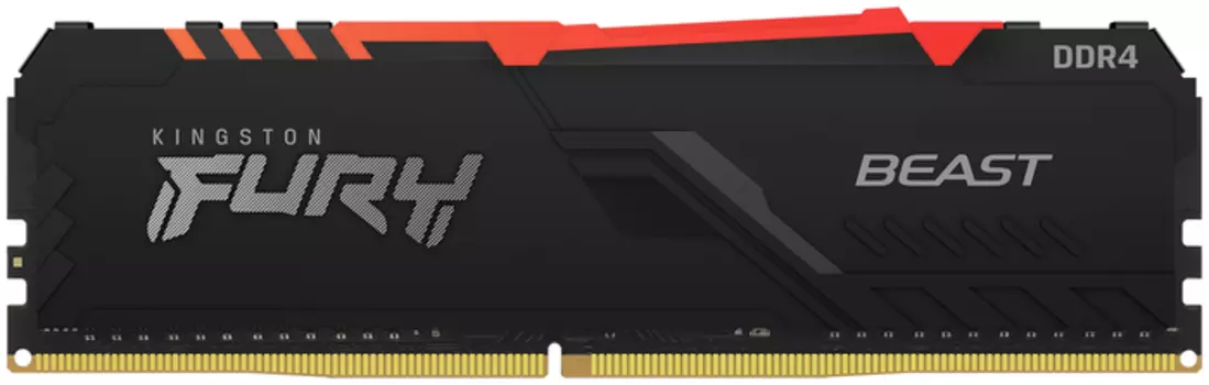 Память DDR4 DIMM 16Gb, 3200MHz, CL16, 1.35 В, Kingston, FURY Beast RGB (KF432C16BBA/16)