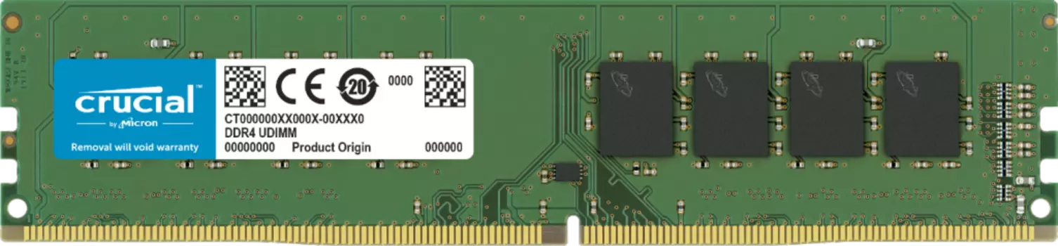 Память DDR4 DIMM 16Gb, 3200MHz, CL22, 1.2 В, Crucial (CT16G4DFRA32A)