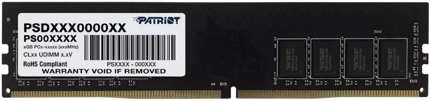 Память DDR4 DIMM 16Gb, 3200MHz, CL22, 1.2V, Patriot Memory Signature Line (PSD416G320082) Retail