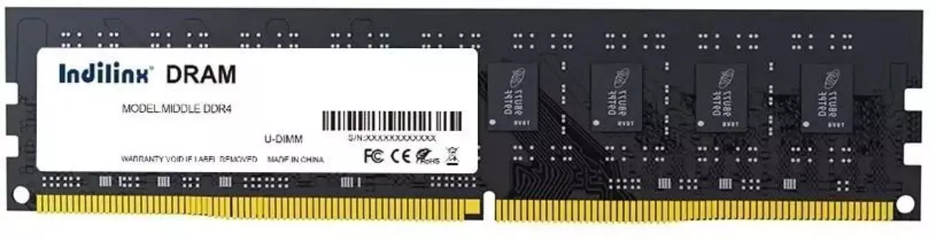 Память DDR4 DIMM 4Gb, 2666MHz, CL19, 1.2V, Indillinx (IND-ID4P26SP04X) Retail