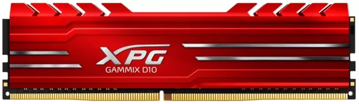 Память DDR4 DIMM 8Gb, 3200MHz, CL16, 1.35 В, ADATA, XPG GAMMIX D10 Red (AX4U32008G16A-SR10)