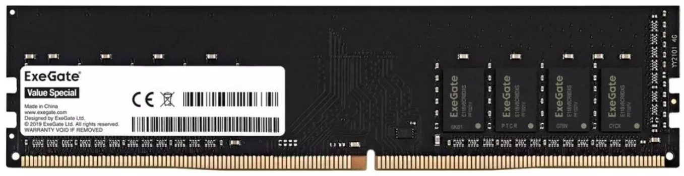 Память DDR4 DIMM 8Gb, 3200MHz, CL19, 1.2V, ExeGate Value Special (EX297689RUS)