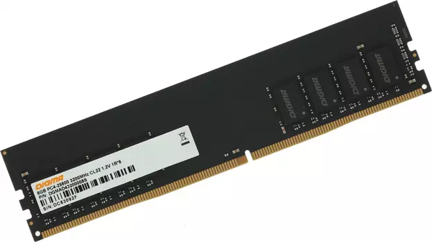 Память DDR4 DIMM 8Gb, 3200MHz, CL22, 1.2 В, DIGMA (DGMAD43200008S)
