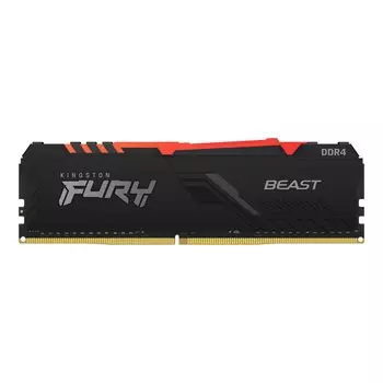 Память DDR4 DIMM 8Gb, 3600MHz, CL17, 1.35 В, Kingston, FURY Beast RGB (KF436C17BBA/8)