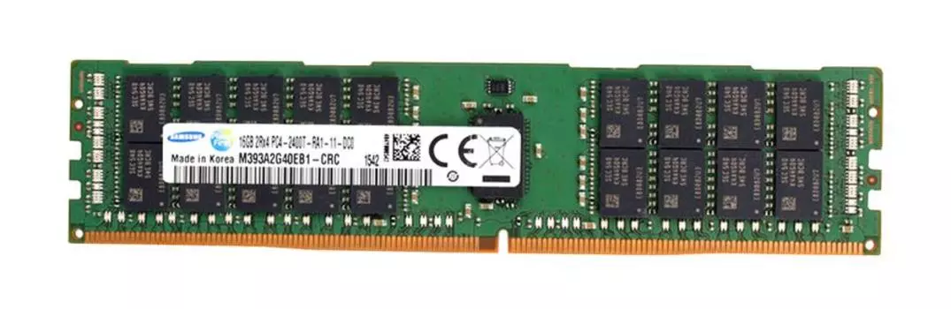 Память DDR4 RDIMM 16Gb, 2400MHz, CL17, 1.2V, Dual Rank, ECC Reg, Samsung (M393A2G40EB1-CRC)
