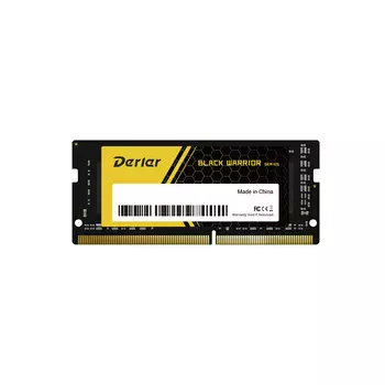 Память DDR4 SODIMM 16Gb, 2666MHz, CL19, 1.2V Derlar Black Warrior (16GB-2666-NBW)