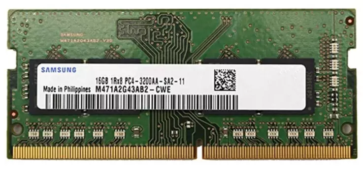 Память DDR4 SODIMM 16Gb, 3200MHz, 1.2V, Samsung (M471A2G43CB2-CWE) Retail