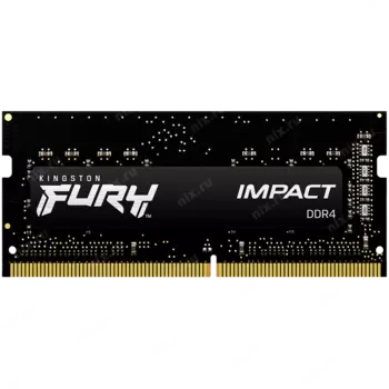 Память DDR4 SODIMM 16Gb, 3200MHz, CL20, 1.2 В, Kingston, FURY Impact (KF432S20IB/16)