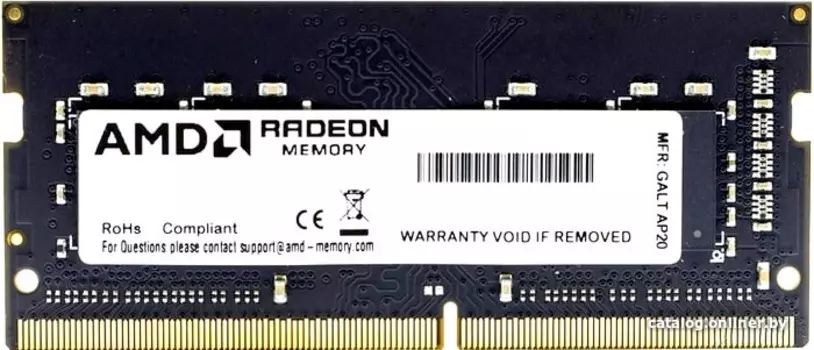 Память DDR4 SODIMM 32Gb, 3200MHz, CL22, 1.2V, AMD (R9432G3206S2S-UO) Bulk (OEM)