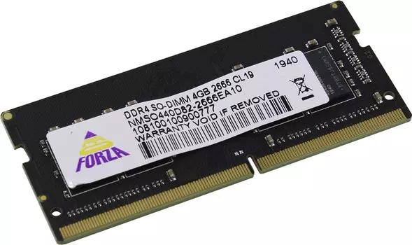 Память DDR4 SODIMM 4Gb, 2666MHz, CL19, 1.2 В, Neo Forza (NMSO440D82-2666EA10)