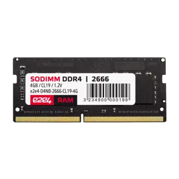 Память DDR4 SODIMM 4Gb, 2666MHz, CL19, 1.2V e2e4 (e2e4-D4NB-2666-CL19-4G)