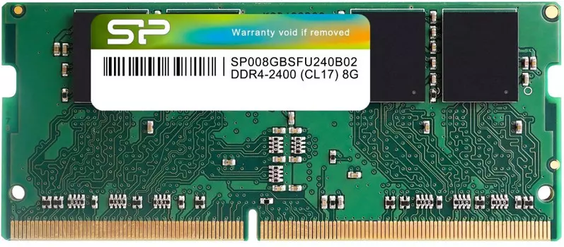 Память DDR4 SODIMM 8Gb, 2400MHz, CL17, 1.2 В, Silicon Power (SP008GBSFU240B02)