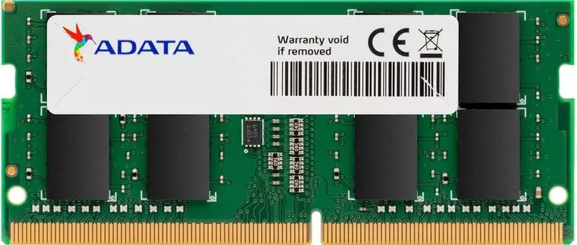 Память DDR4 SODIMM 8Gb, 2666MHz, CL19, 1.2 В, ADATA, Premier (AD4S26668G19-RGN)