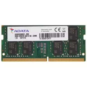 Память DDR4 SODIMM 8Gb, 3200MHz, CL22, 1.2 В, ADATA, Premier (AD4S32008G22-RGN)