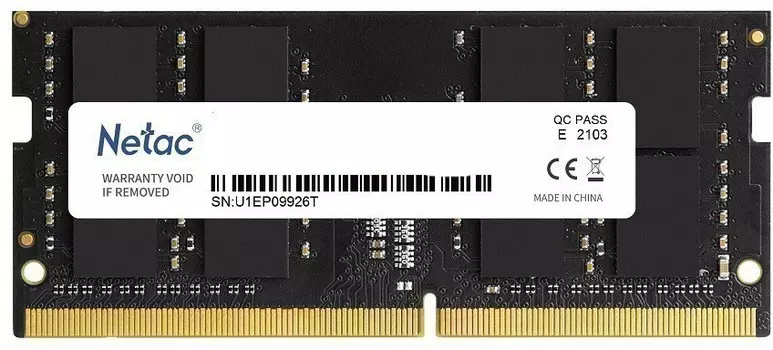 Память DDR4 SODIMM 8Gb, 3200MHz, CL22, 1.2 В, Netac, Basic (NTBSD4N32SP-08)