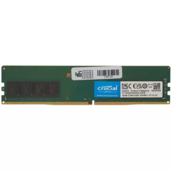 Память DDR4 DIMM 16Gb, 3200MHz, CL19, 1.2V, Crucial (CT16G4DFS832A)