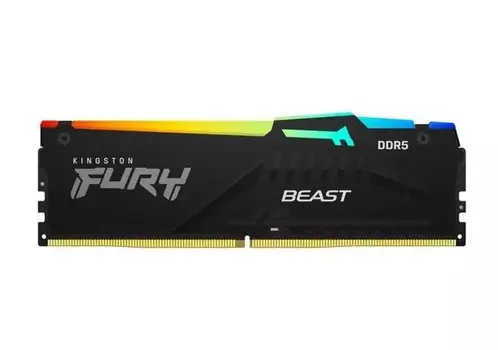 Память DDR5 DIMM 16Gb, 5600MHz, CL36, 1.25V, Kingston, FURY Beast Black RGB EXPO (KF556C36BBEA-16) Retail
