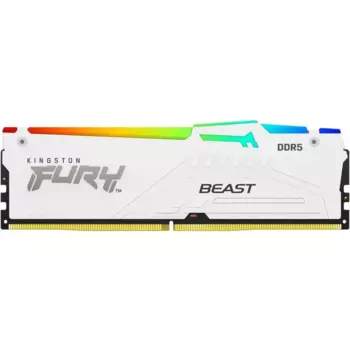 Память DDR5 DIMM 16Gb, 6000MHz, CL36, 1.35V, Kingston FURY Beast White RGB EXPO (KF560C36BWE2A-16) Retail
