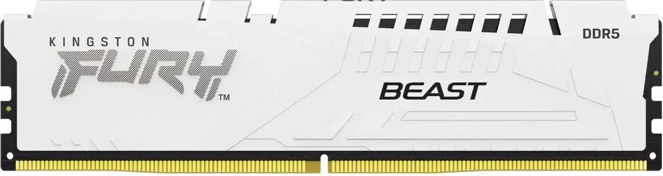 Память DDR5 DIMM 16Gb, 6800MHz, CL34, 1.4V, Kingston FURY Beast White EXPO (KF568C34BWE-16) Retail