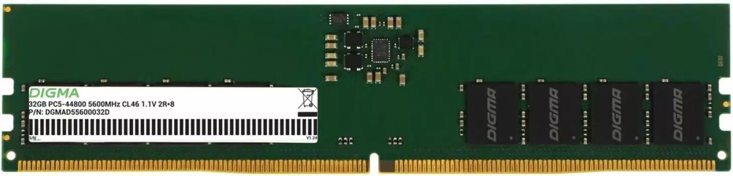 Память DDR5 DIMM 32Gb, 5600MHz, CL46, 1.1V, DIGMA (DGMAD55600032D) Retail