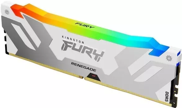 Память DDR5 DIMM 32Gb, 6000MHz, CL32, 1.35V, Kingston, Fury Renegade White RGB (KF560C32RWA-32) Retail