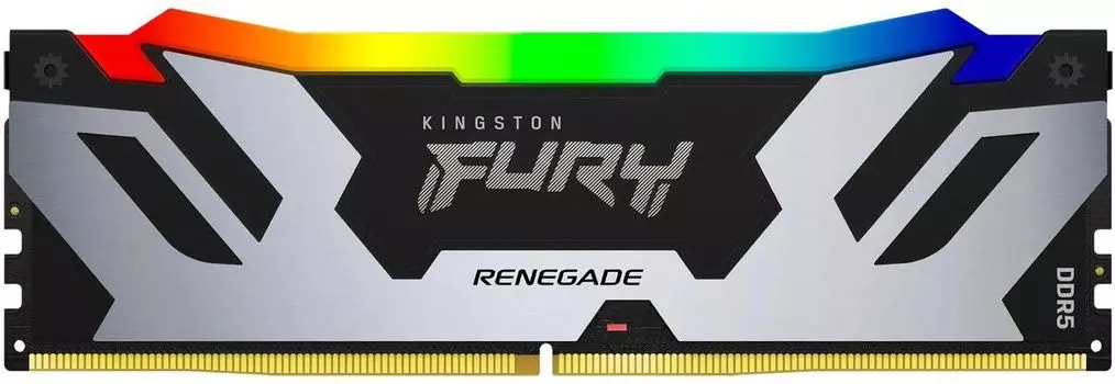 Память DDR5 DIMM, 7200MHz, CL38, 1.45V, Kingston, FURY Renegade Silver/Black RGB (KF572C38RSA-24) Retail
