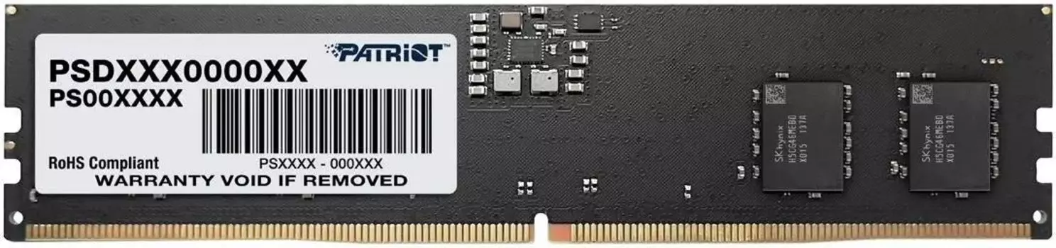 Память DDR5 DIMM 8Gb, 5600MHz, CL46, 1.1V, Patriot Memory Signature Line (PSD58G560041) Retail
