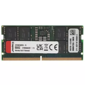 Память DDR5 SODIMM 16Gb, 4800MHz, CL40, 1.1 В, Kingston (KVR48S40BS8-16) Retail