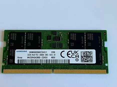 Память DDR5 SODIMM 32Gb, 4800MHz, CL40, 1.1 В, Samsung (M425R4GA3BB0-CQK)