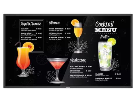 Панель 65" Philips P-Line 65BDL3117P/00, 4K, 3840x2160, 750кд/м2, 8 мс, Rj-45, HDMI, DVI, DisplayPort, USB, черный (65BDL3117P/00)