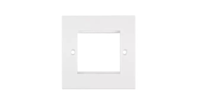Панель лицевая 86x86мм NIKOMAX британский формат для под 1 вставку 50х50мм, белый (NMC-PL1PB-WT)