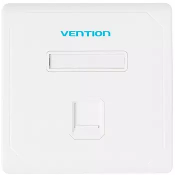 Панель лицевая Vention настенная (тип 86), 1 порт для под модули Keystone, белый (IFDW0)