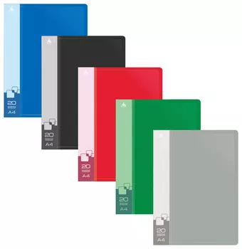 Папка БЮРОКРАТ пластик, ассорти (-BPV20)