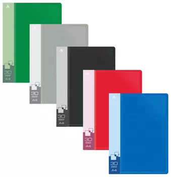 Папка БЮРОКРАТ пластик, ассорти (-BPV30)