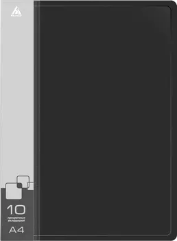 Папка БЮРОКРАТ пластик, черный (-BPV10BLACK)
